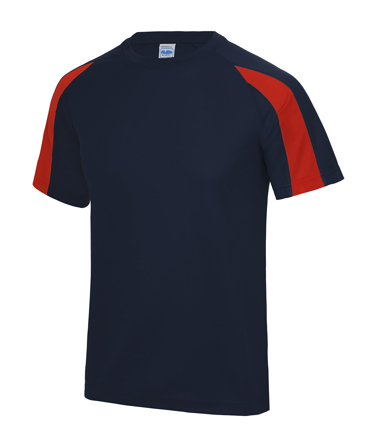 Kids contrast cool T - French Navy/Fire Red