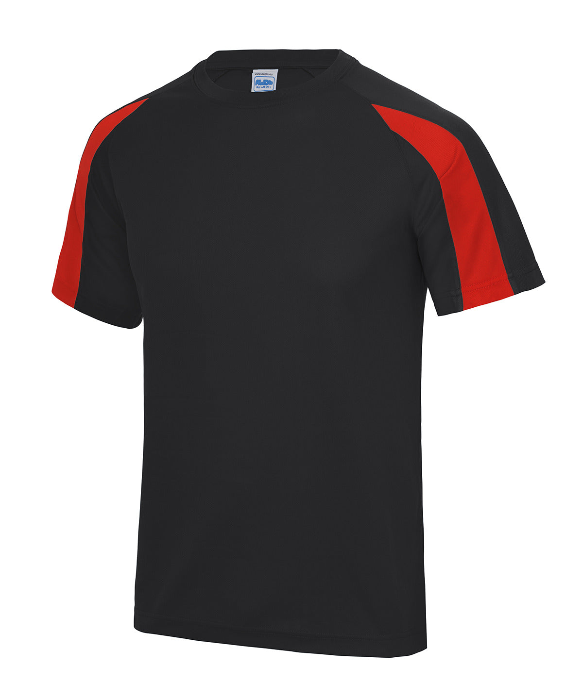Kids contrast cool T - Jet Black/Fire Red
