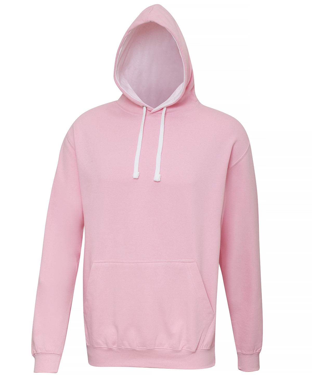 Varsity hoodie - Baby Pink/Arctic White
