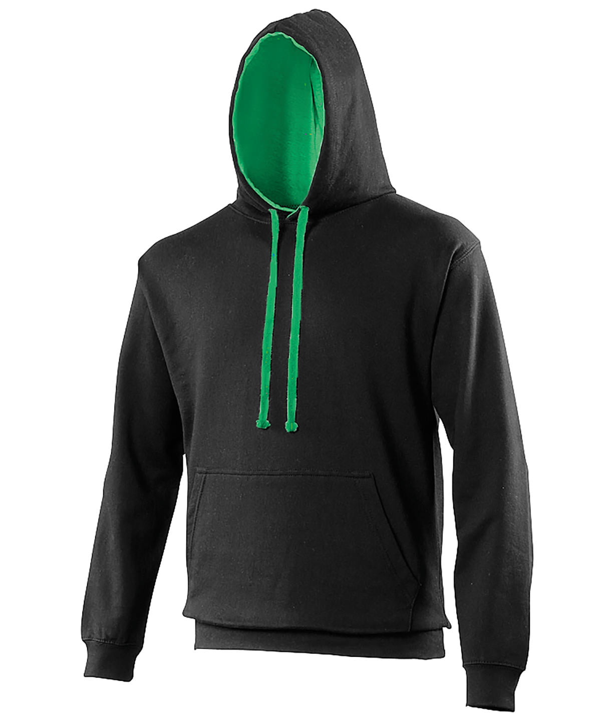 Varsity hoodie - Jet Black/Kelly Green