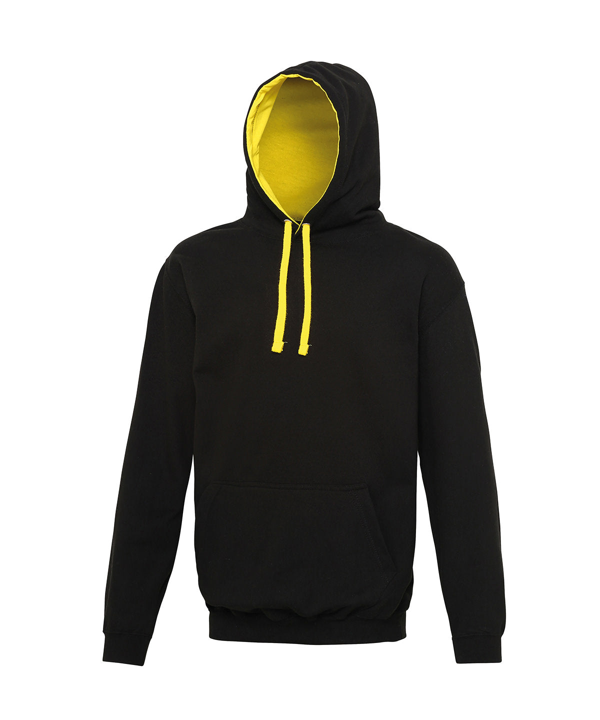 Varsity hoodie - Jet Black/Sun Yellow