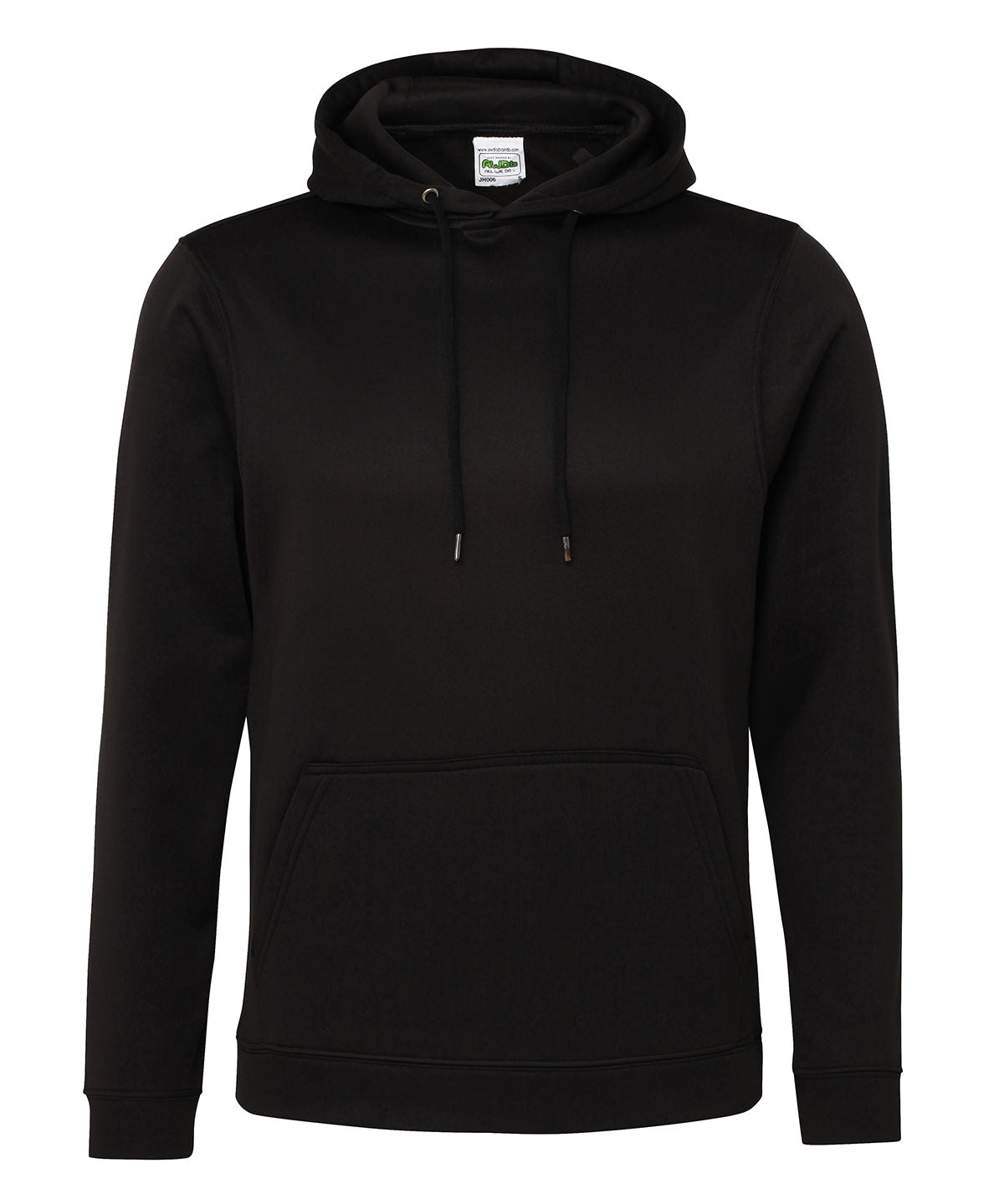 Sports polyester hoodie - Jet Black