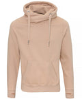 Cross neck hoodie - Nude