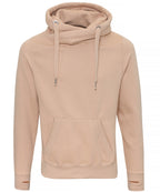 Cross neck hoodie - Nude