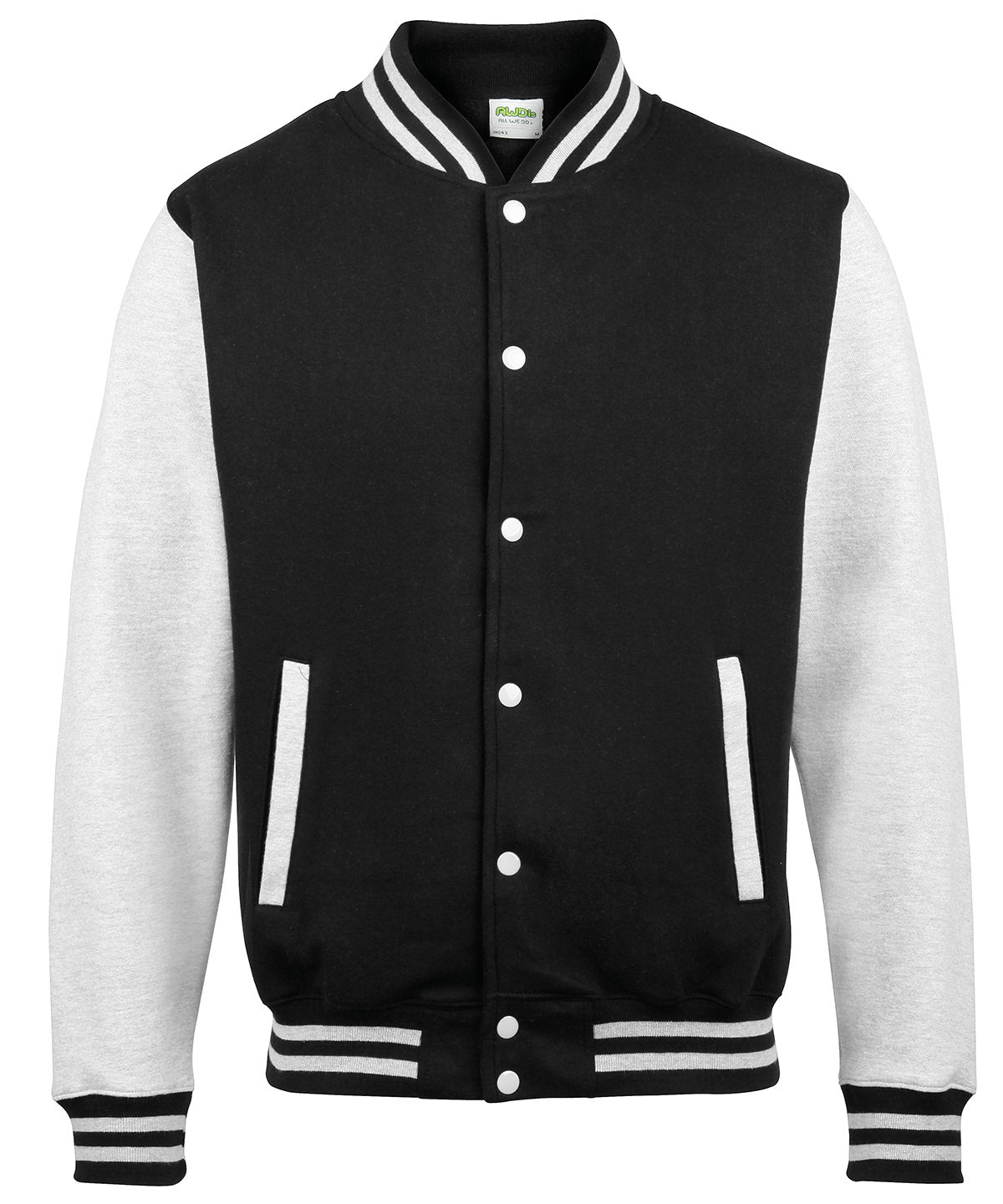 Varsity jacket - Jet Black/Heather Grey