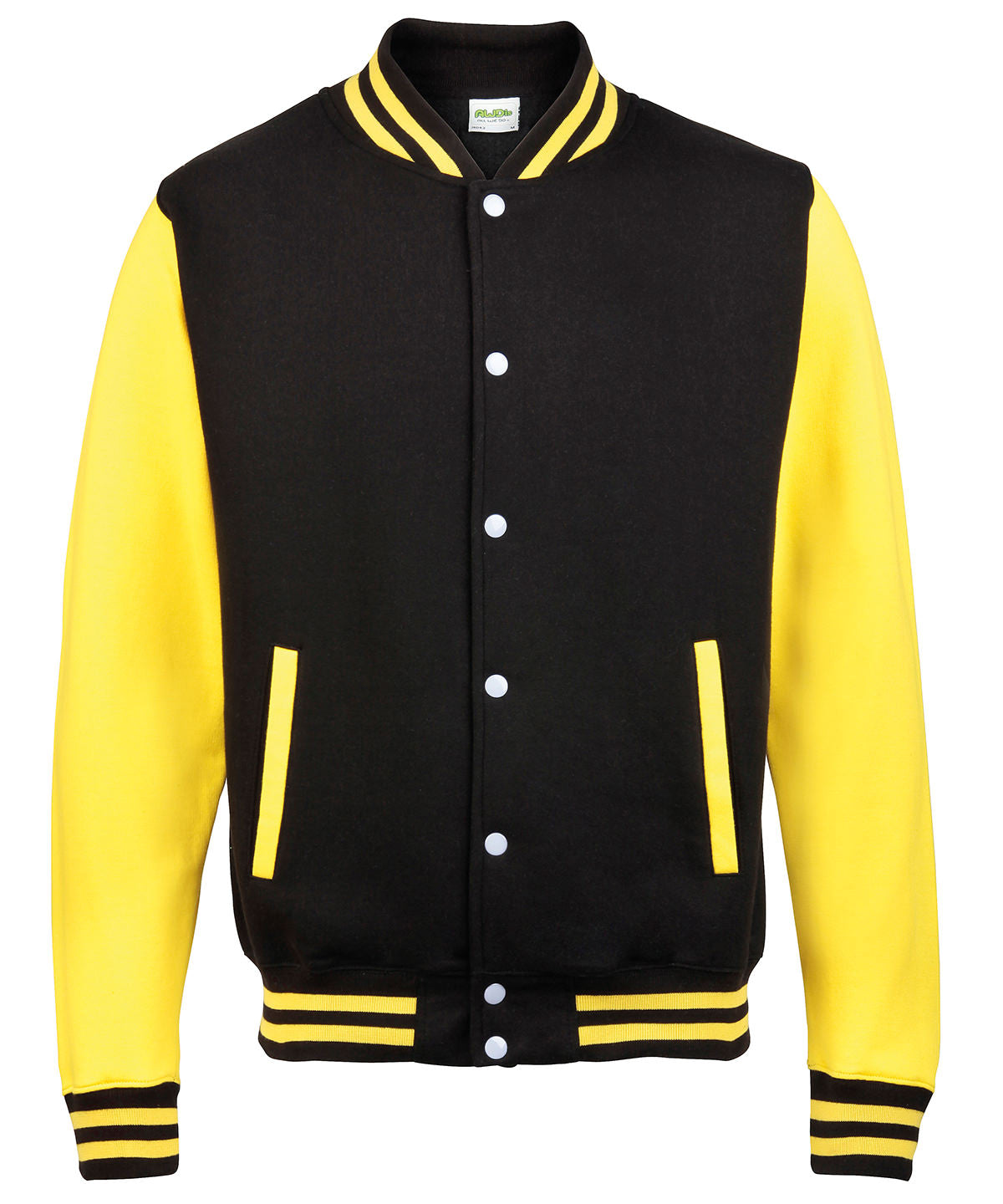 Varsity jacket - Jet Black/Sun Yellow