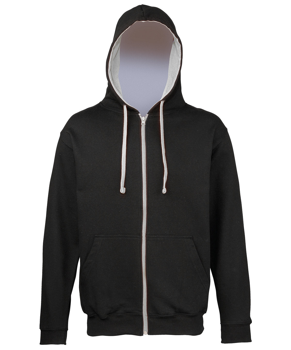 Varsity zoodie - Jet Black/Heather Grey