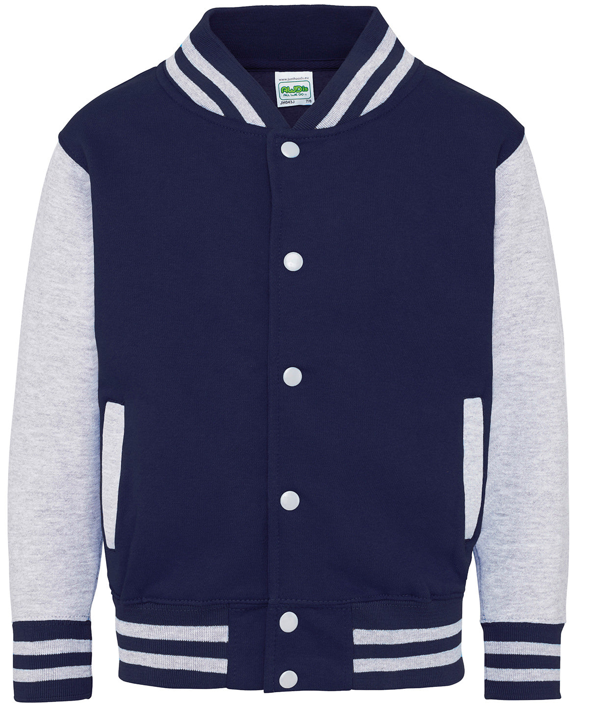 Kids varsity jacket - Oxford Navy/Heather  Grey
