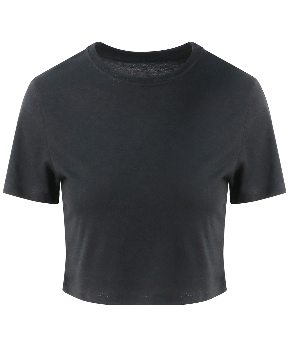 Women's triblend cropped T - Solid Black