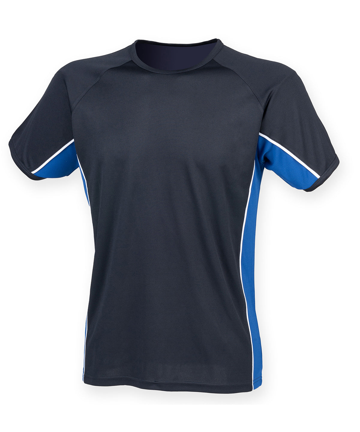 Performance panel t-shirt - Navy/Royal/White