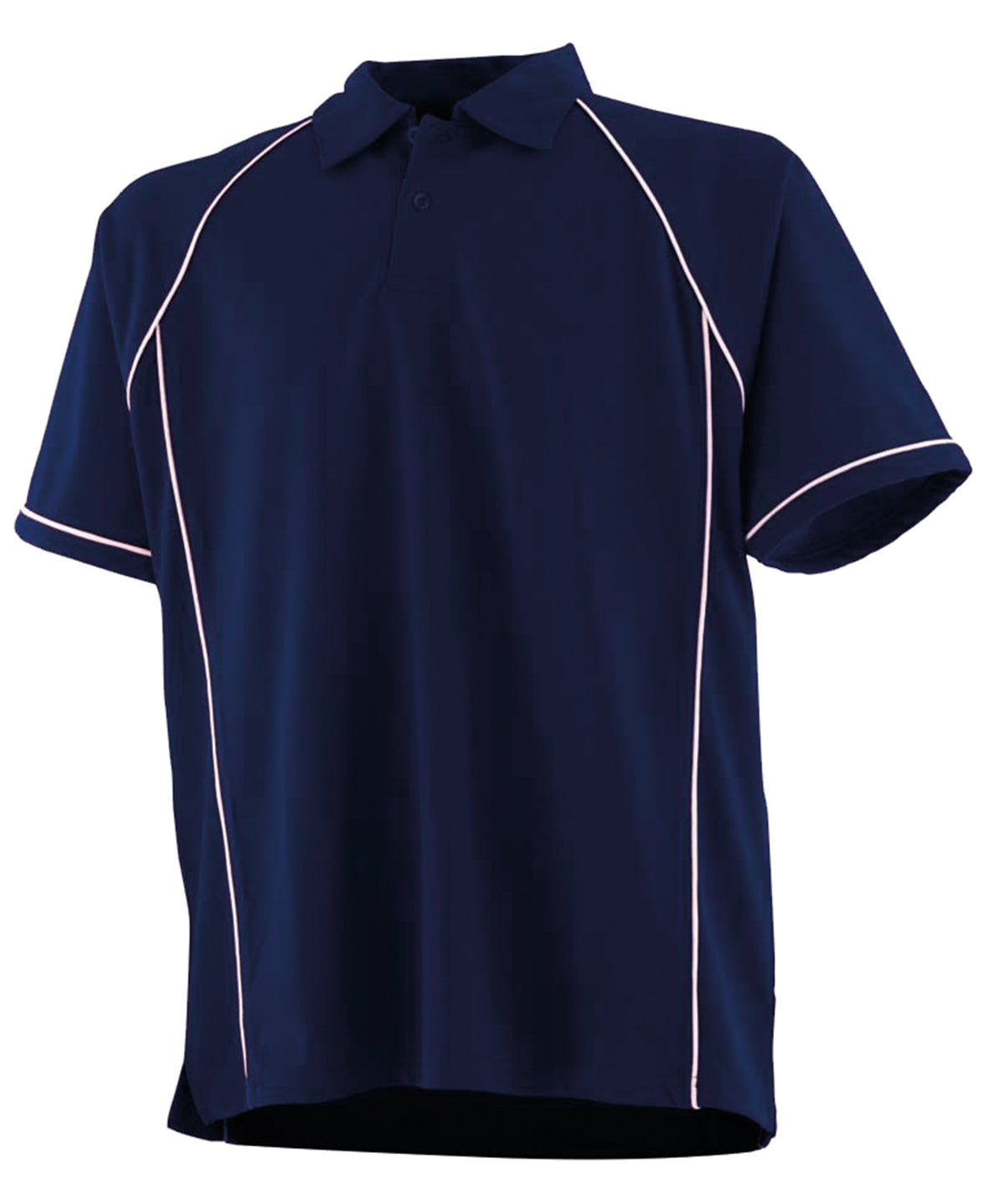 Kids piped performance polo - Navy/White†