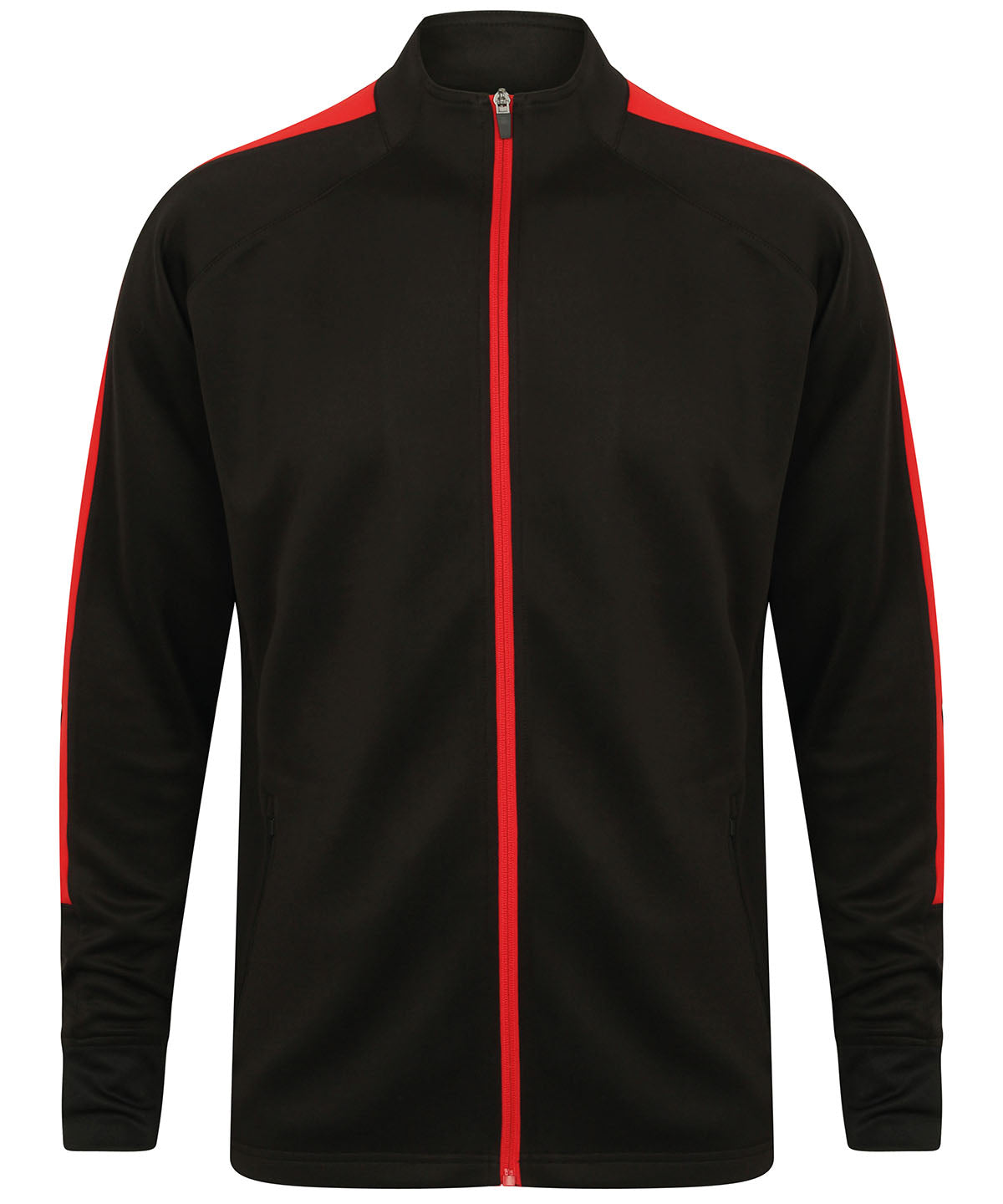 Knitted tracksuit top - Black/Red