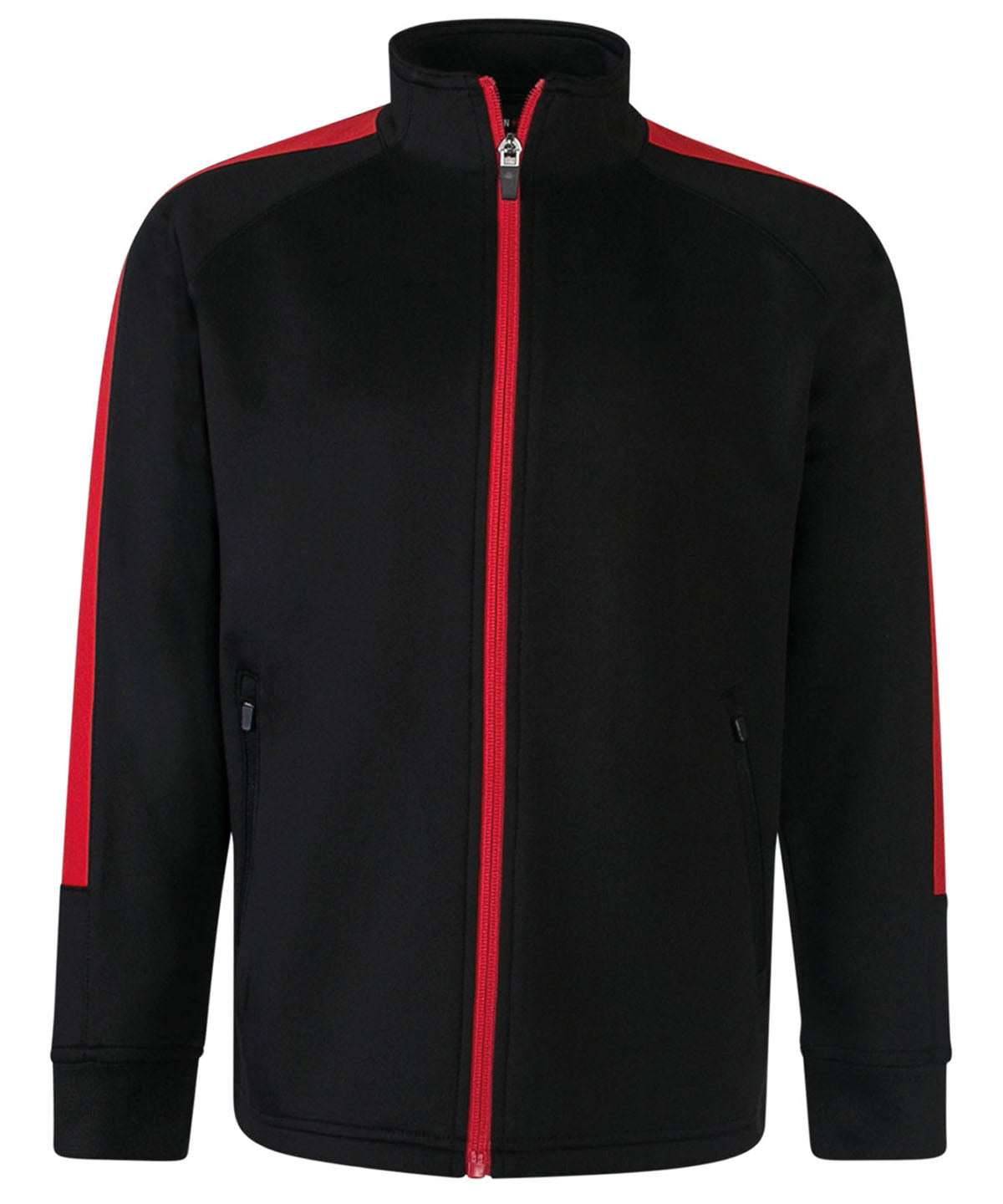Kids knitted tracksuit top - Black/Red