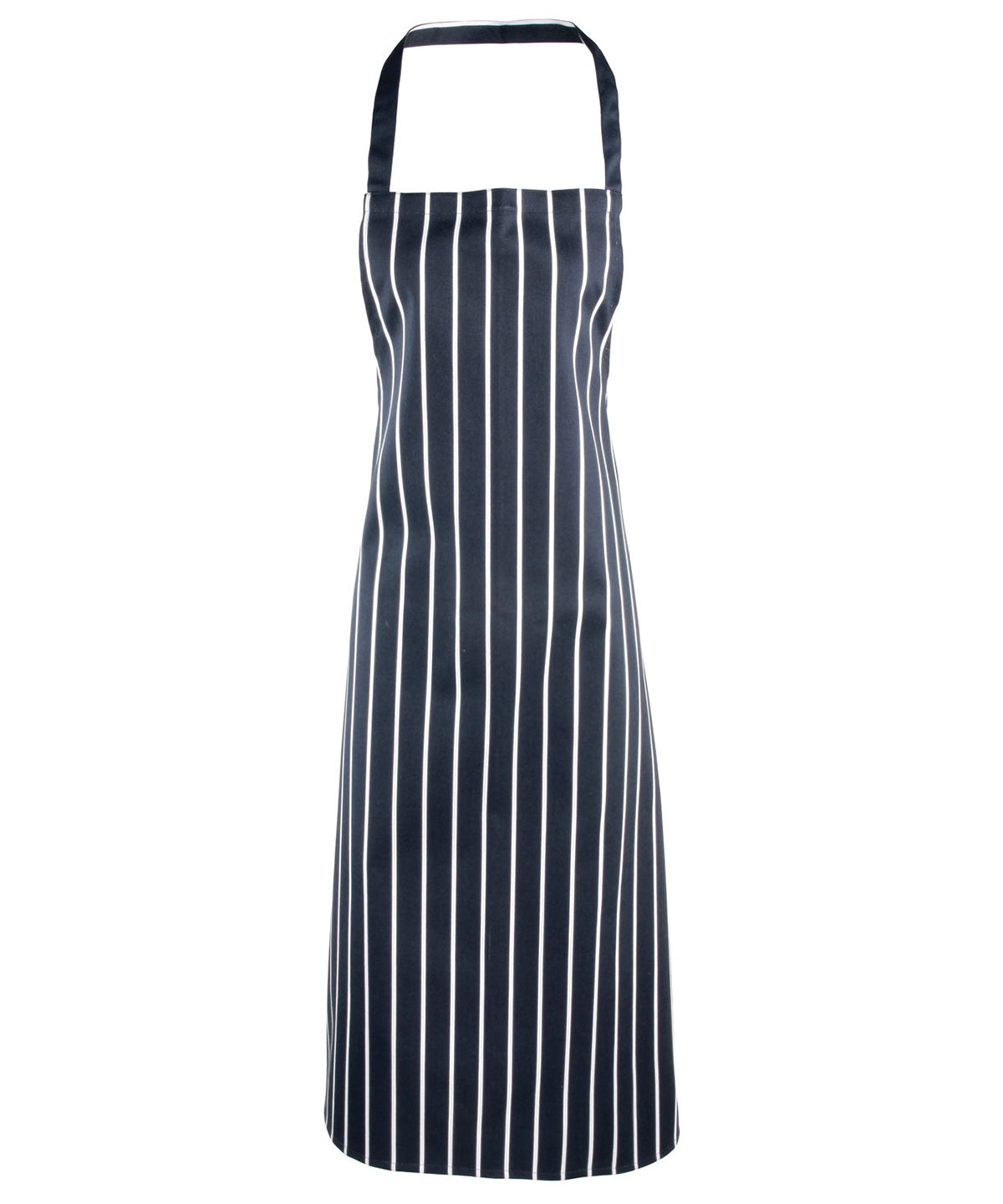 Striped bib apron - Navy/White
