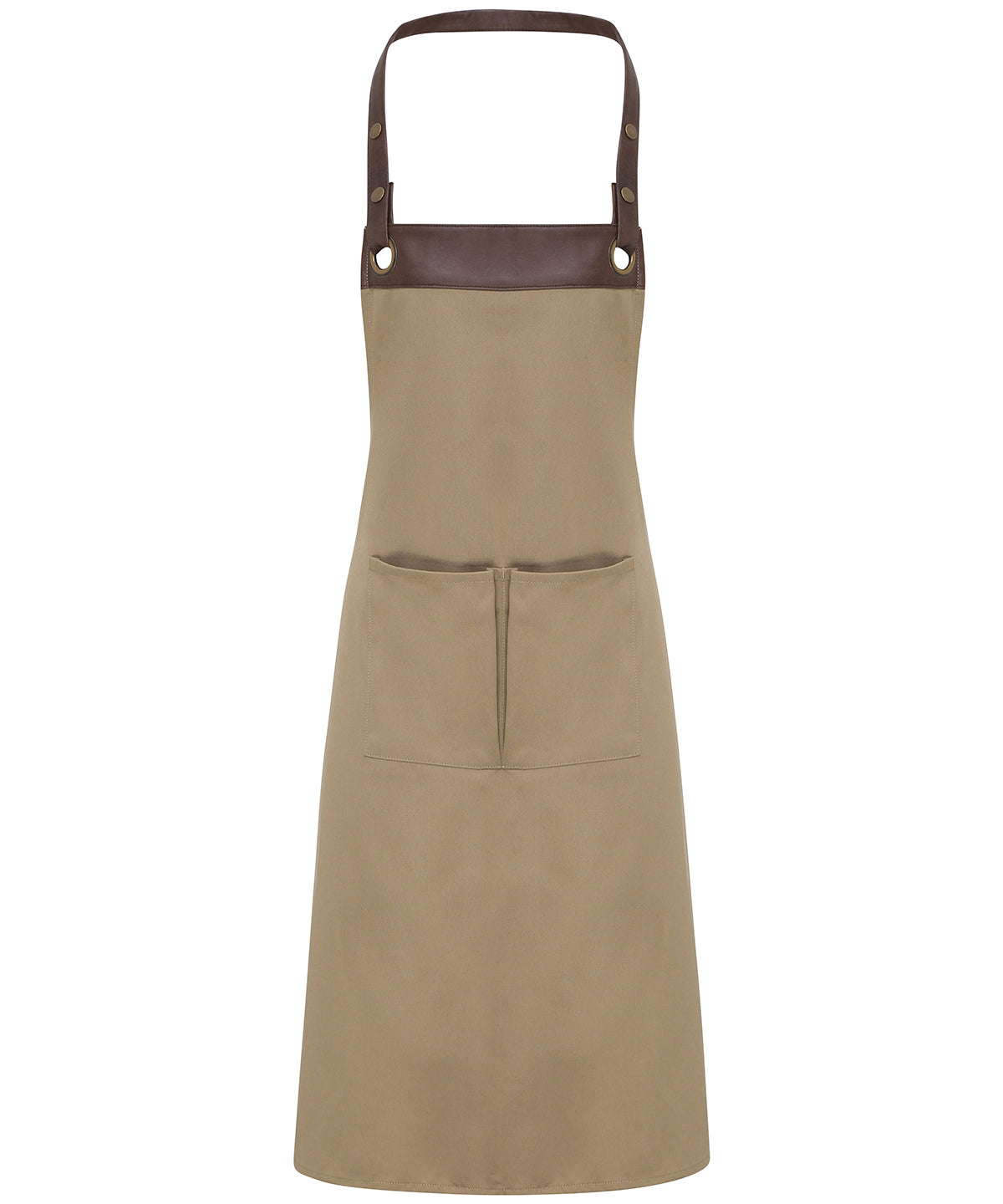 Espresso bib apron - Khaki/Brown