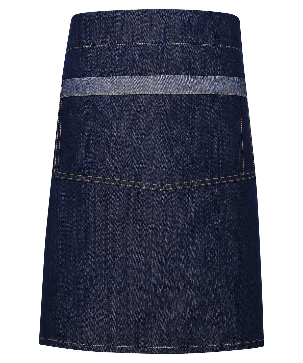Domain contrast denim waist apron - Indigo Denim