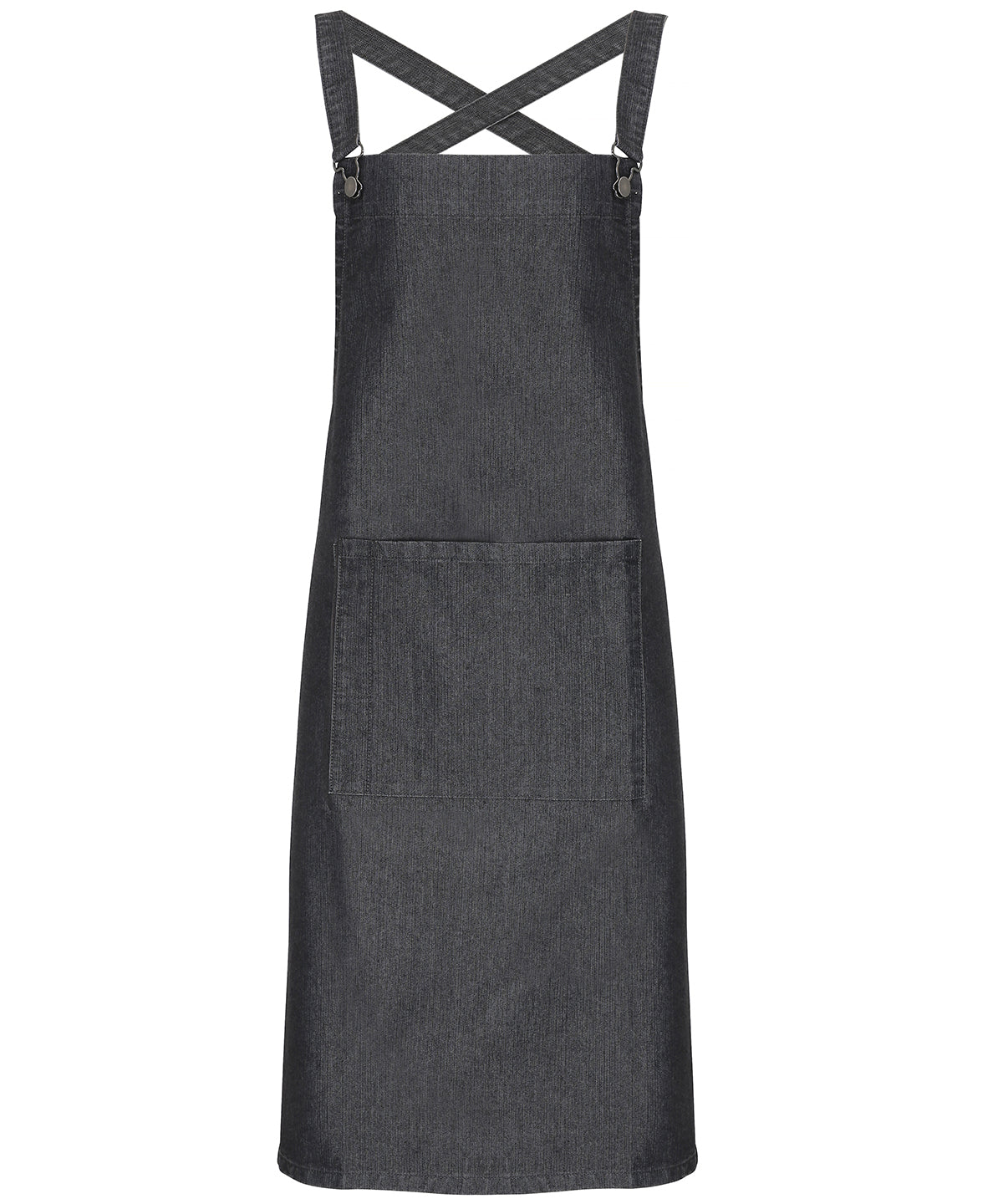Cross back 'barista' bib apron - Black Denim