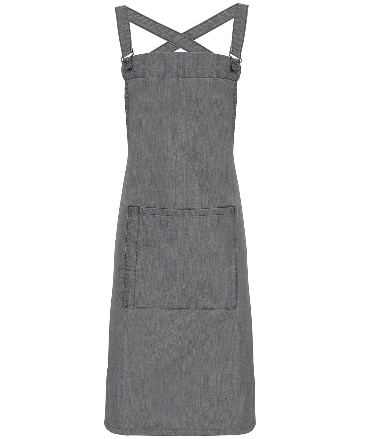 Cross back 'barista' bib apron - Grey Denim
