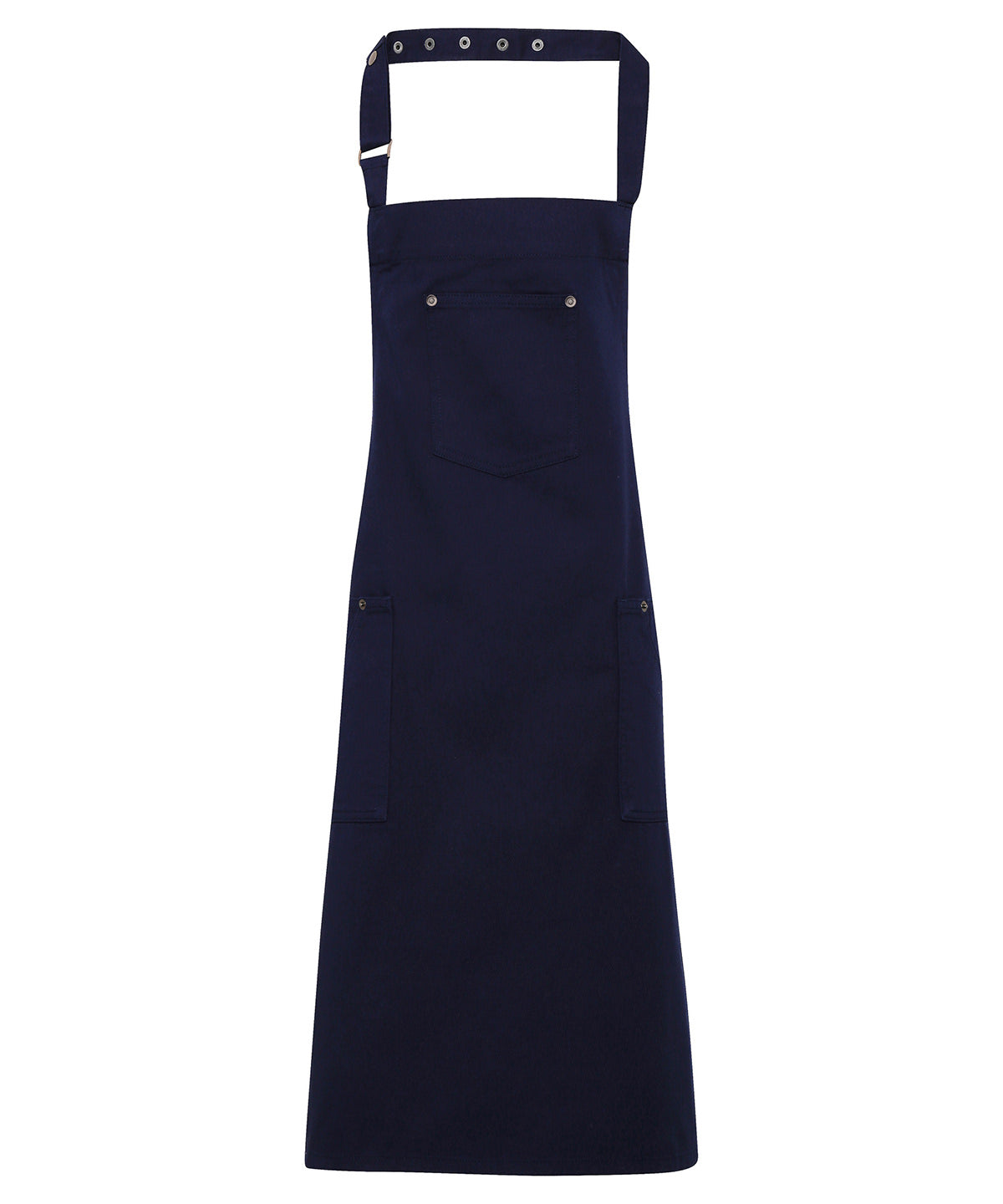 Chino cotton bib apron - Navy
