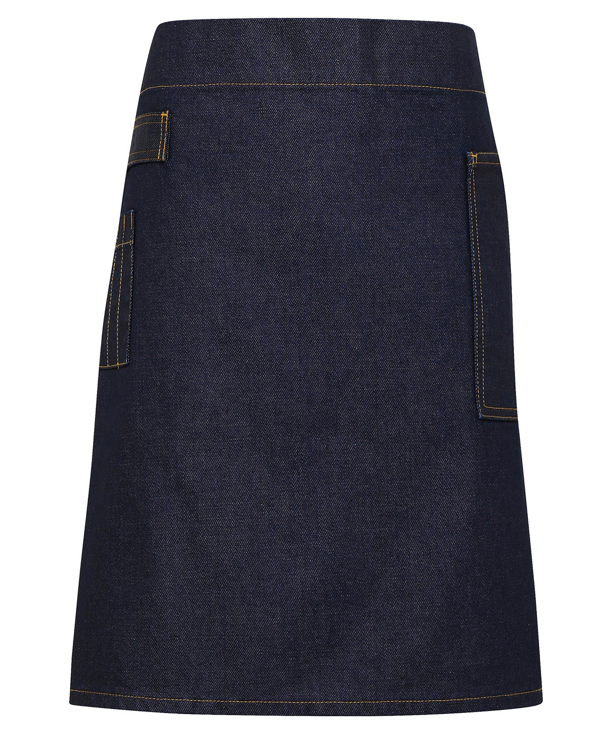 Division waxed-look denim waist apron - Indigo Denim