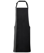 Contrast bib apron