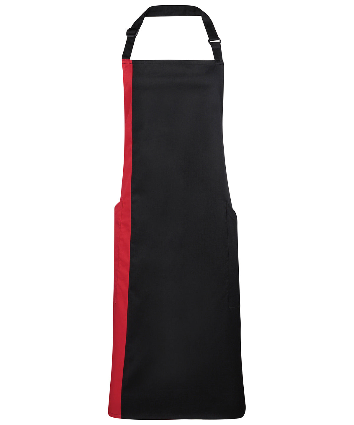 Contrast bib apron - Black/Red