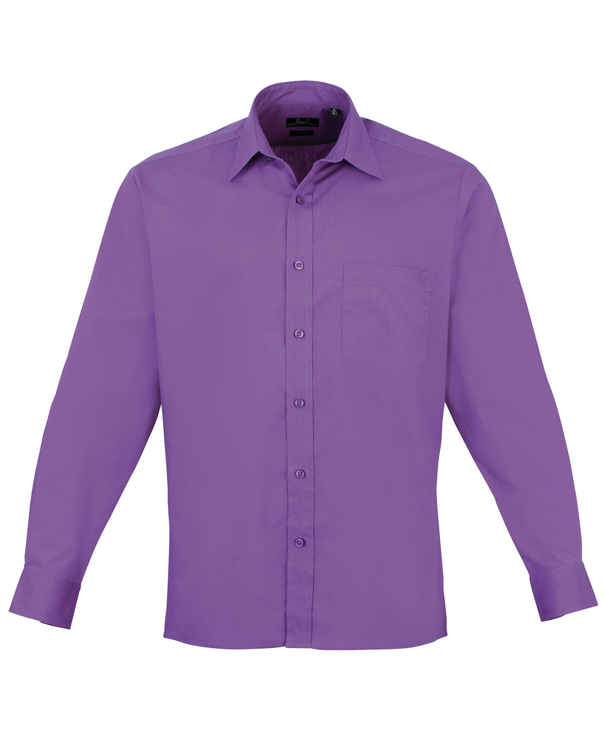 Long sleeve poplin shirt - Rich Violet