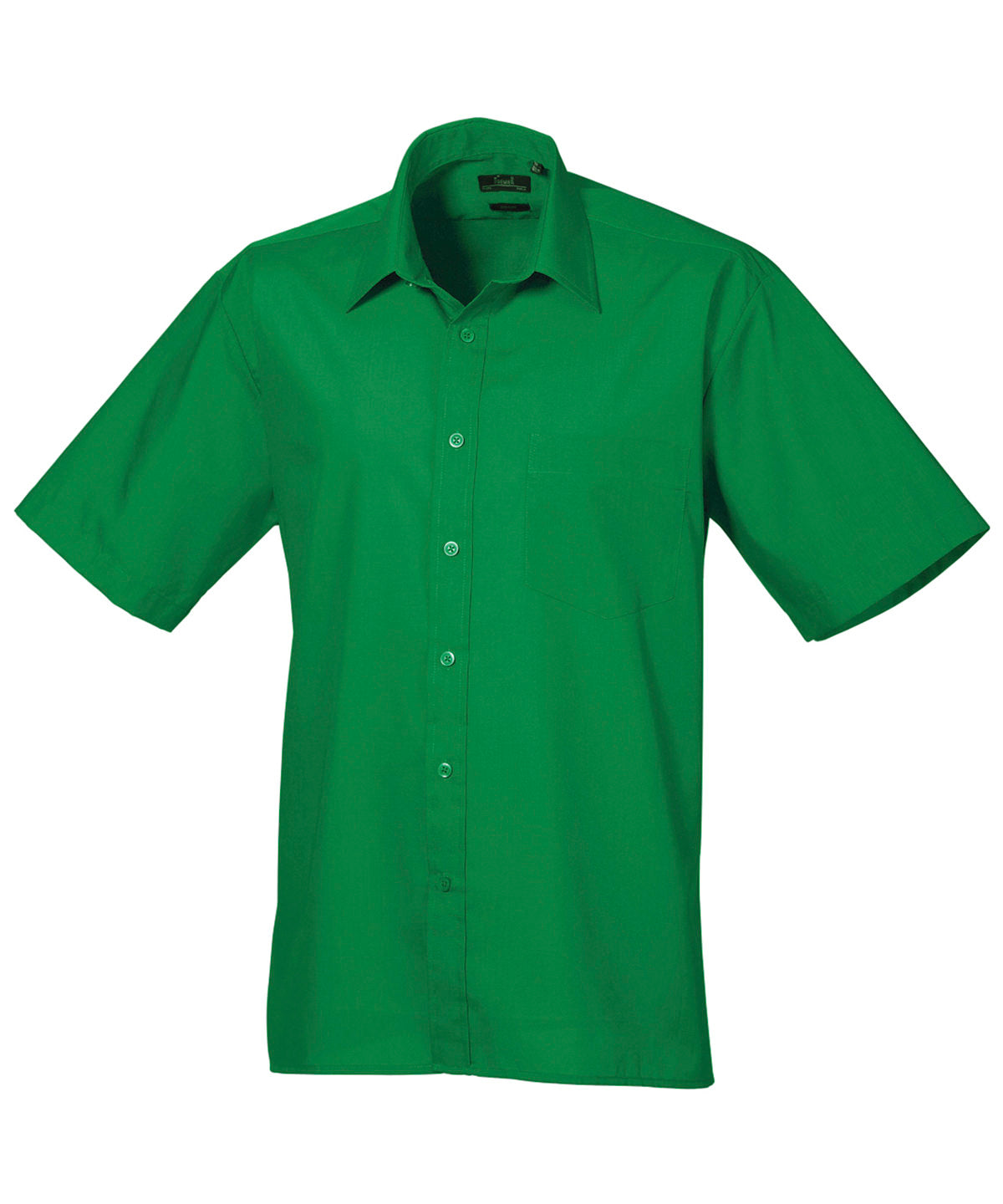 Short sleeve poplin shirt - Emerald