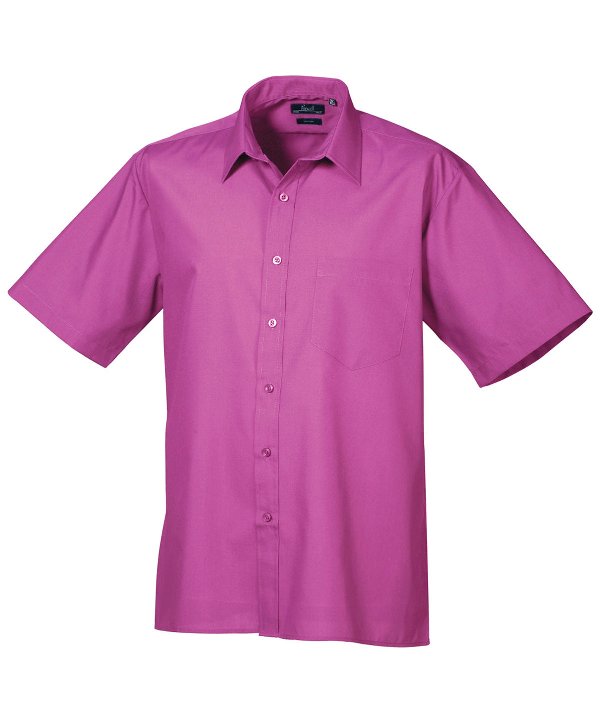 Short sleeve poplin shirt - Hot Pink