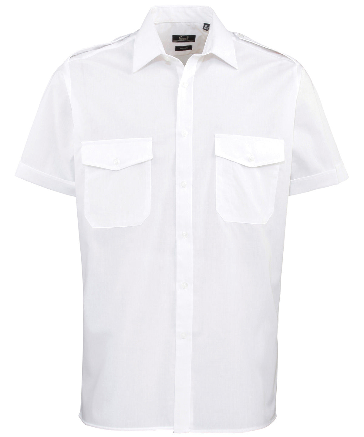Short sleeve pilot shirt - White