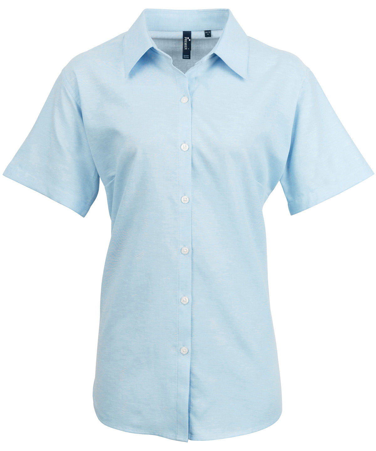 Women's signature Oxford short sleeve shirt - Light Blue