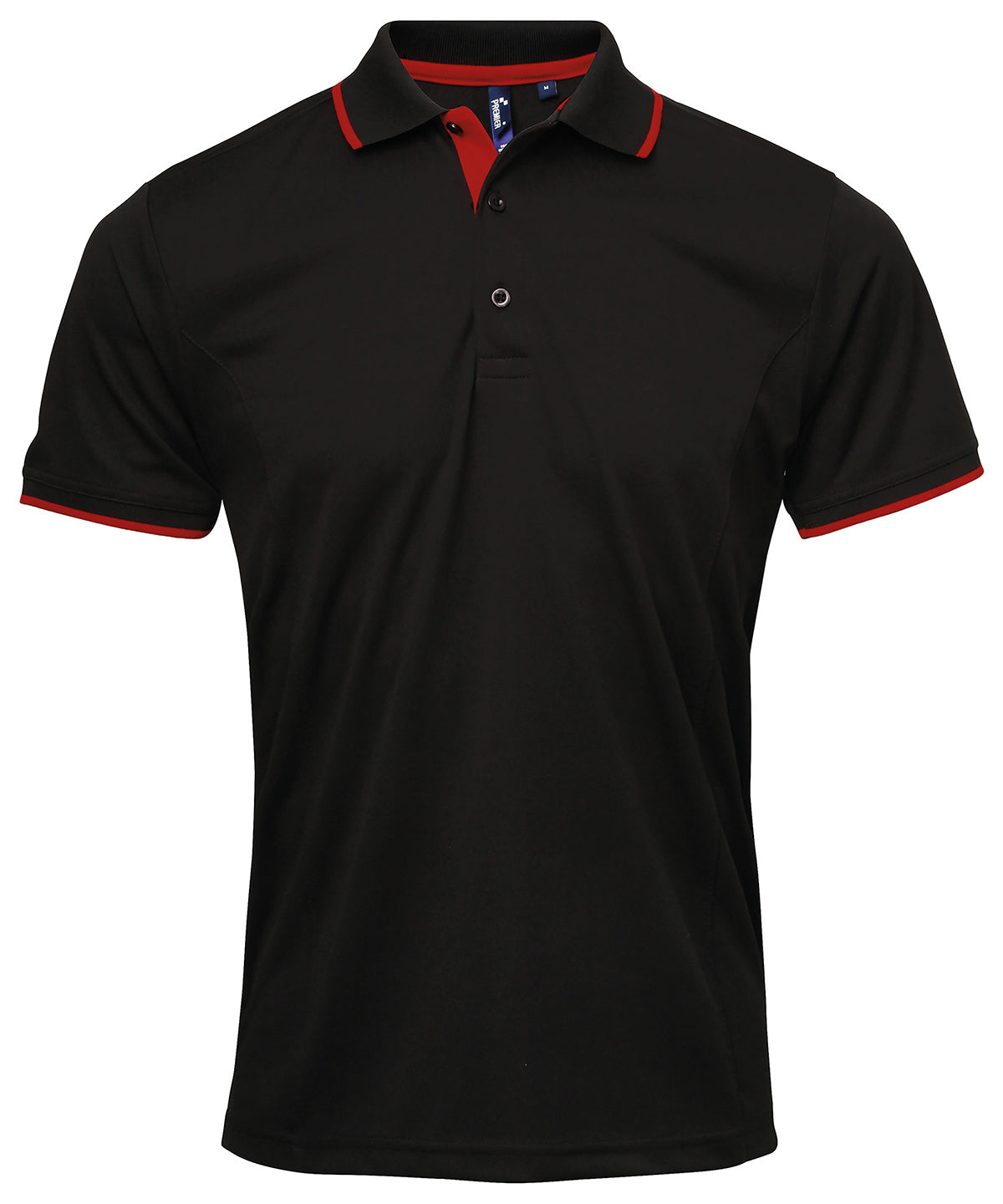 Contrast Coolchecker® polo - Black/Red