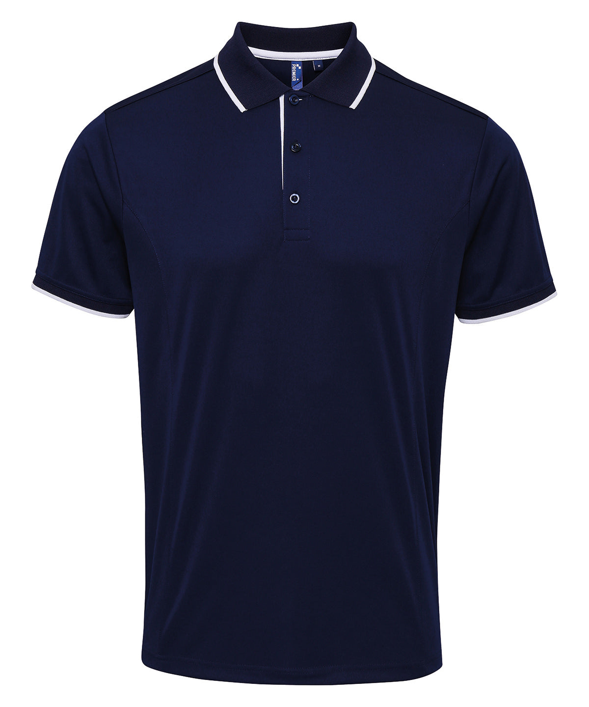Contrast Coolchecker® polo - Navy/White