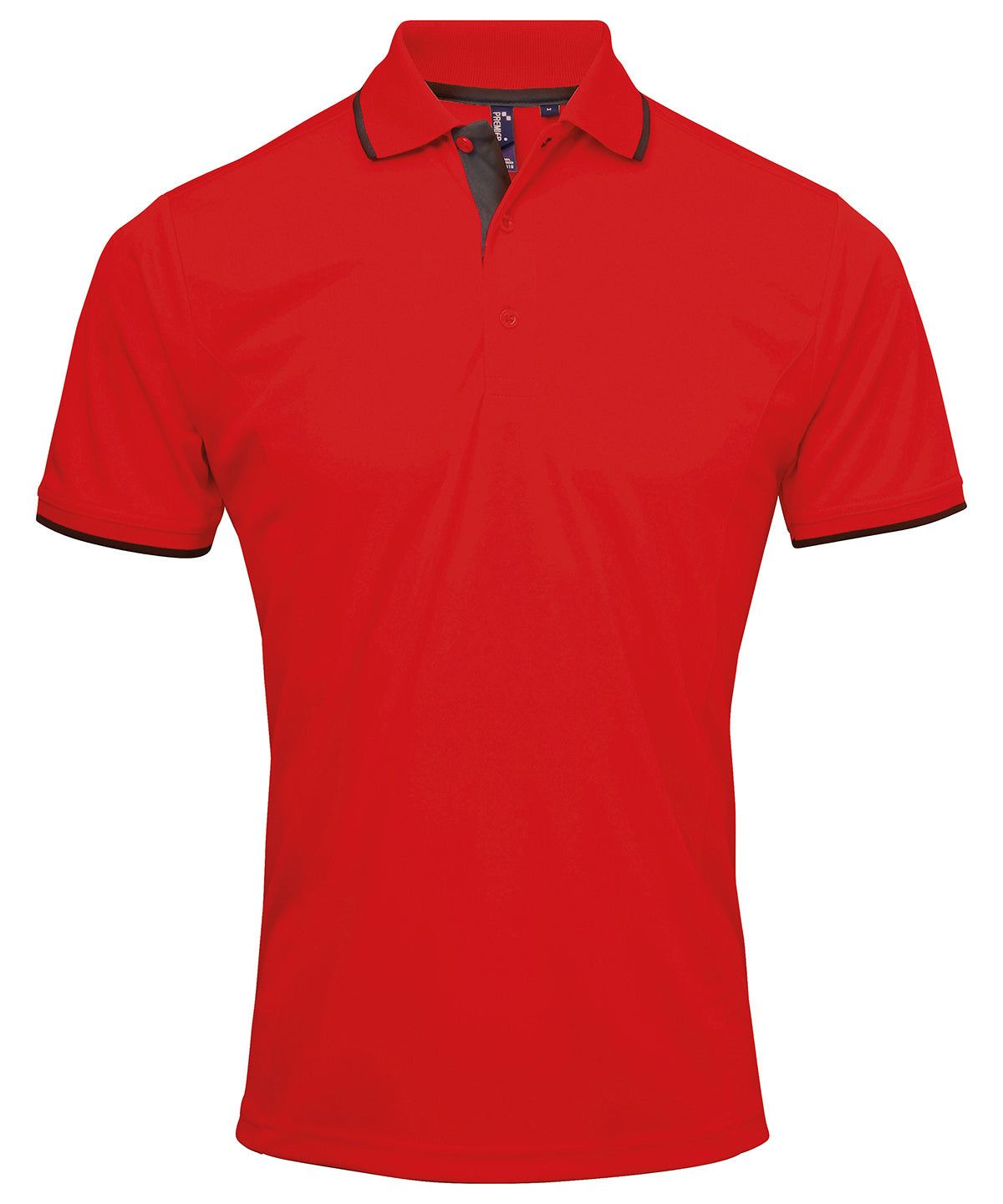 Contrast Coolchecker® polo - Red/Black