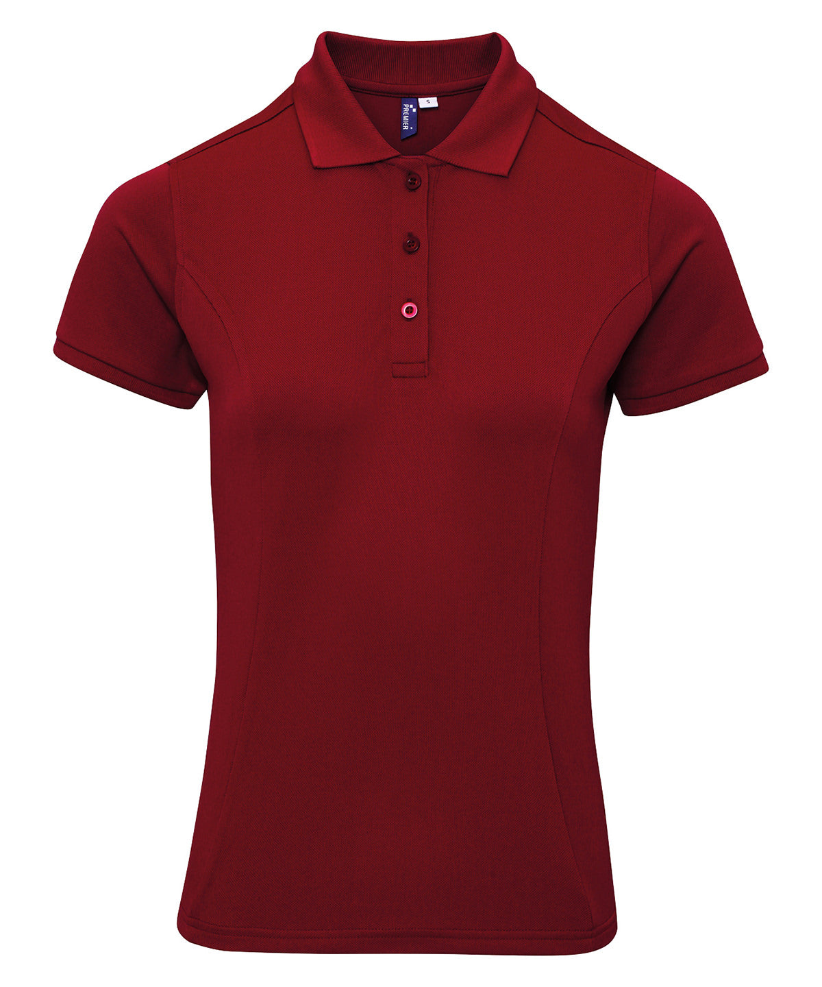Women's Coolchecker® plus piqué polo - Burgundy