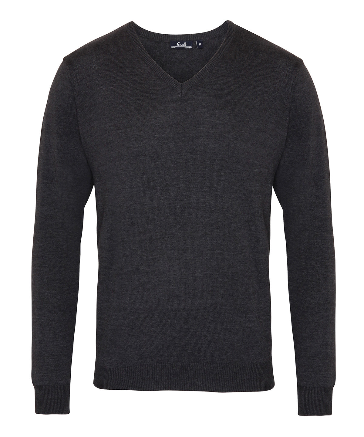 V-neck knitted sweater - Charcoal