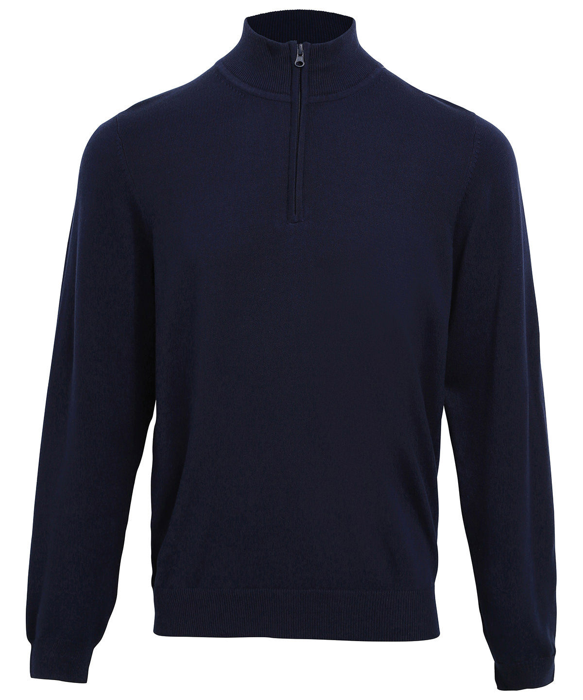 ¼ zip knitted sweater - Navy