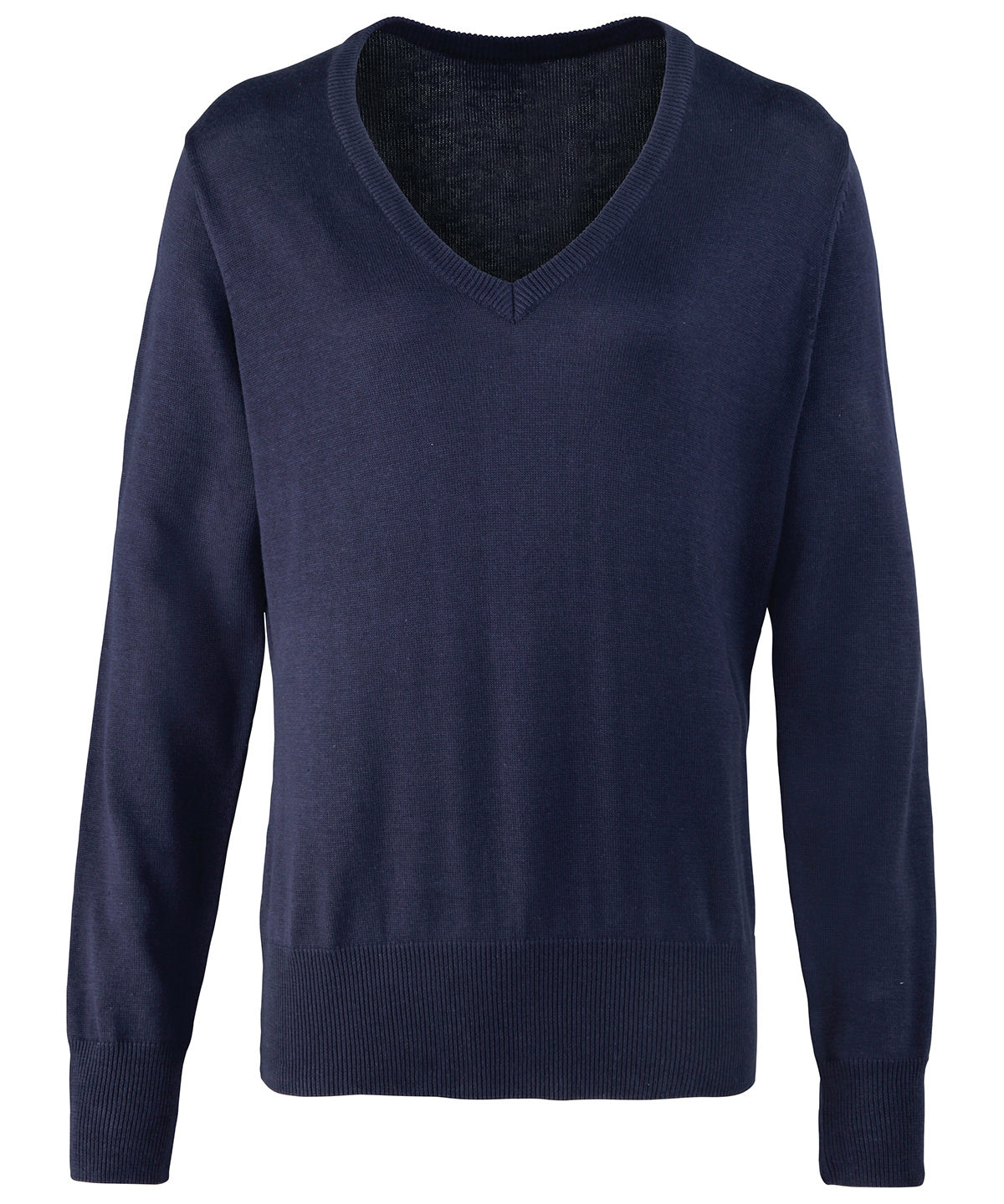 Women's v-neck knitted sweater - Navy
