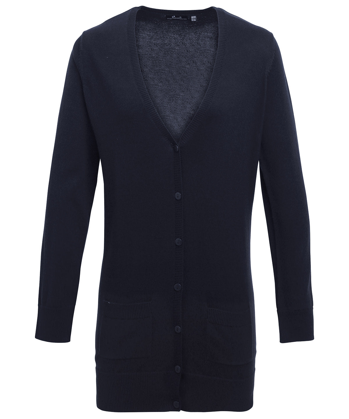 Women's longline knitted cardigan - Navy