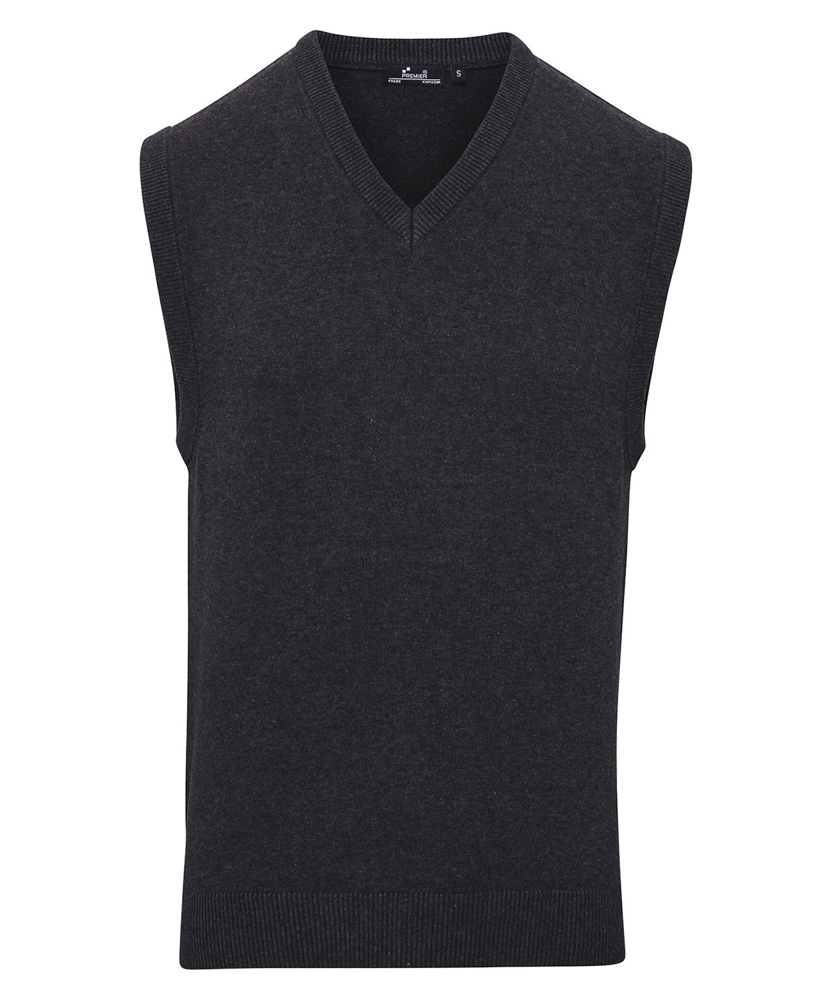 Sleeveless knitted sweater - Charcoal