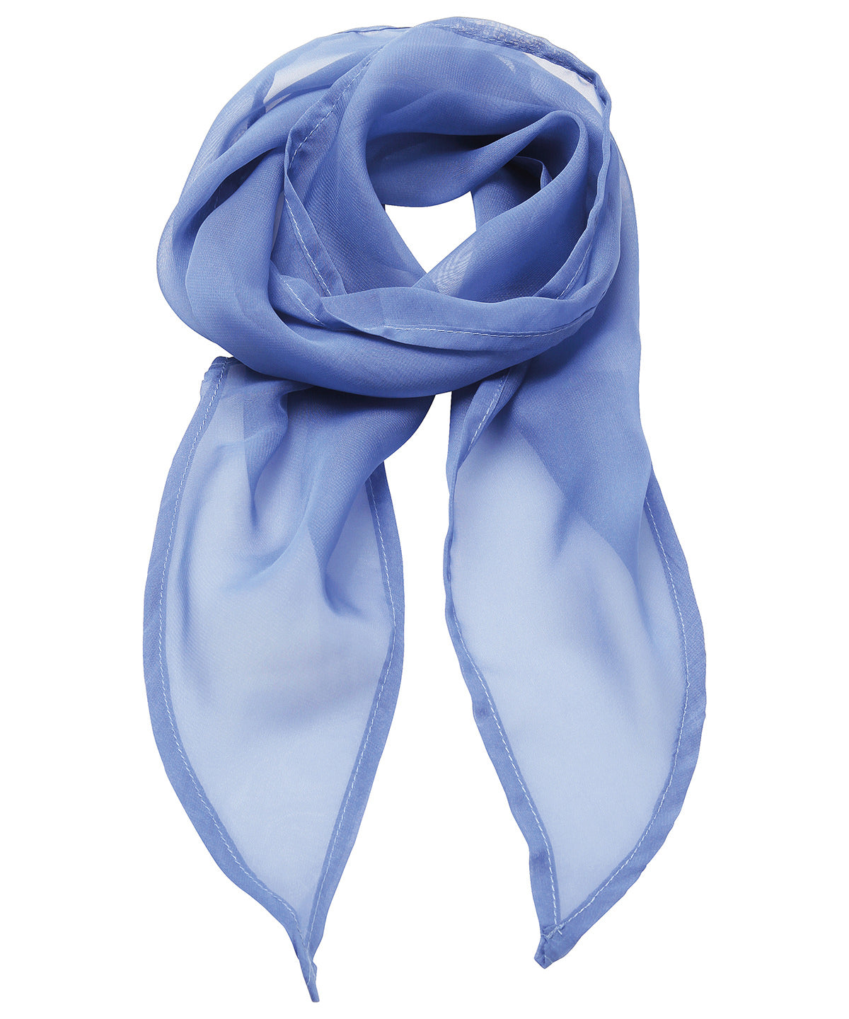 'Colours' Chiffon scarf - Mid Blue