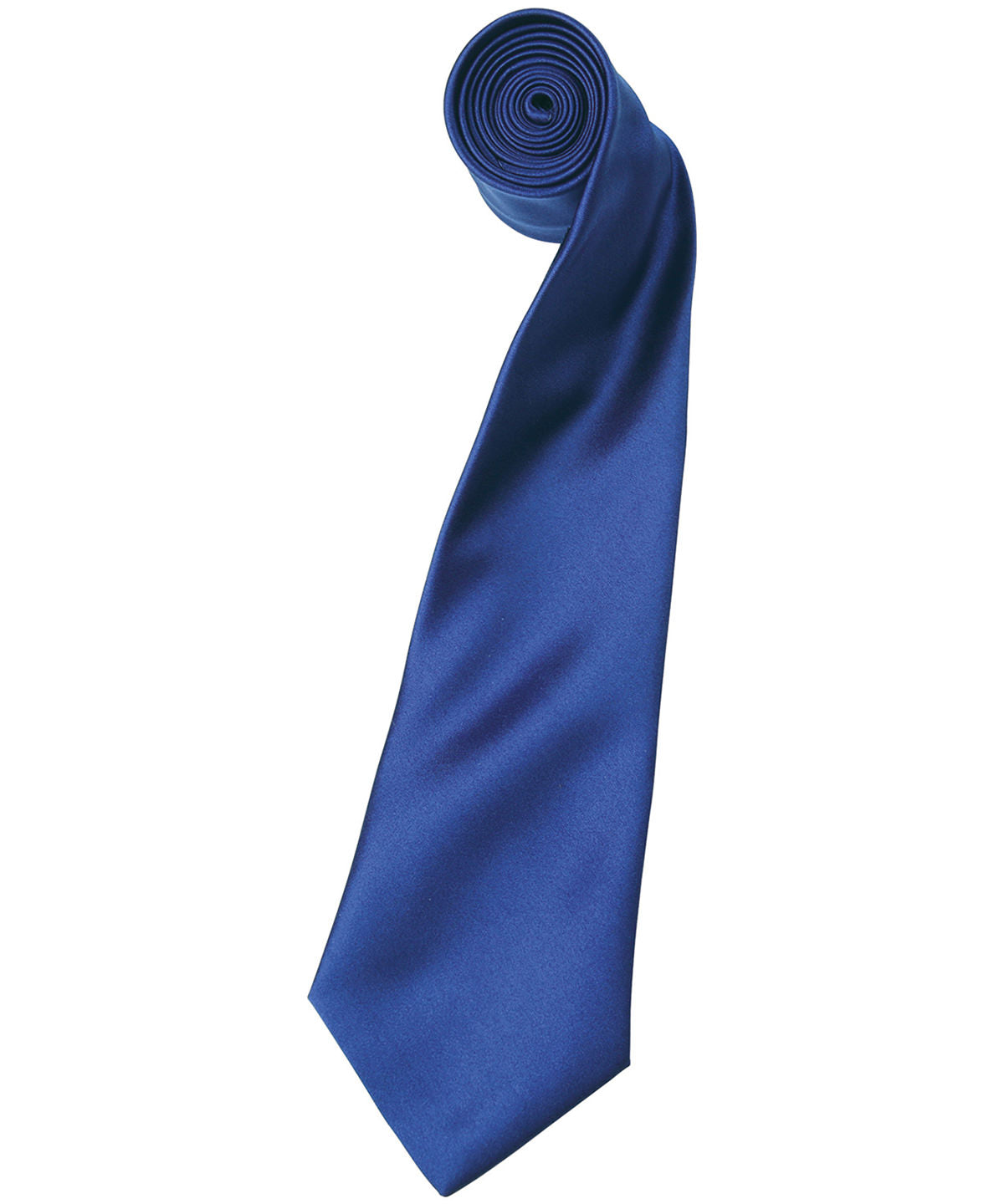 'Colours' satin tie - Marine Blue