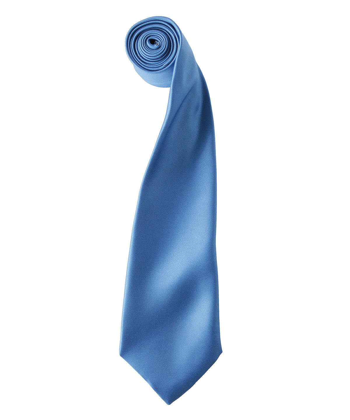 'Colours' satin tie - Mid Blue