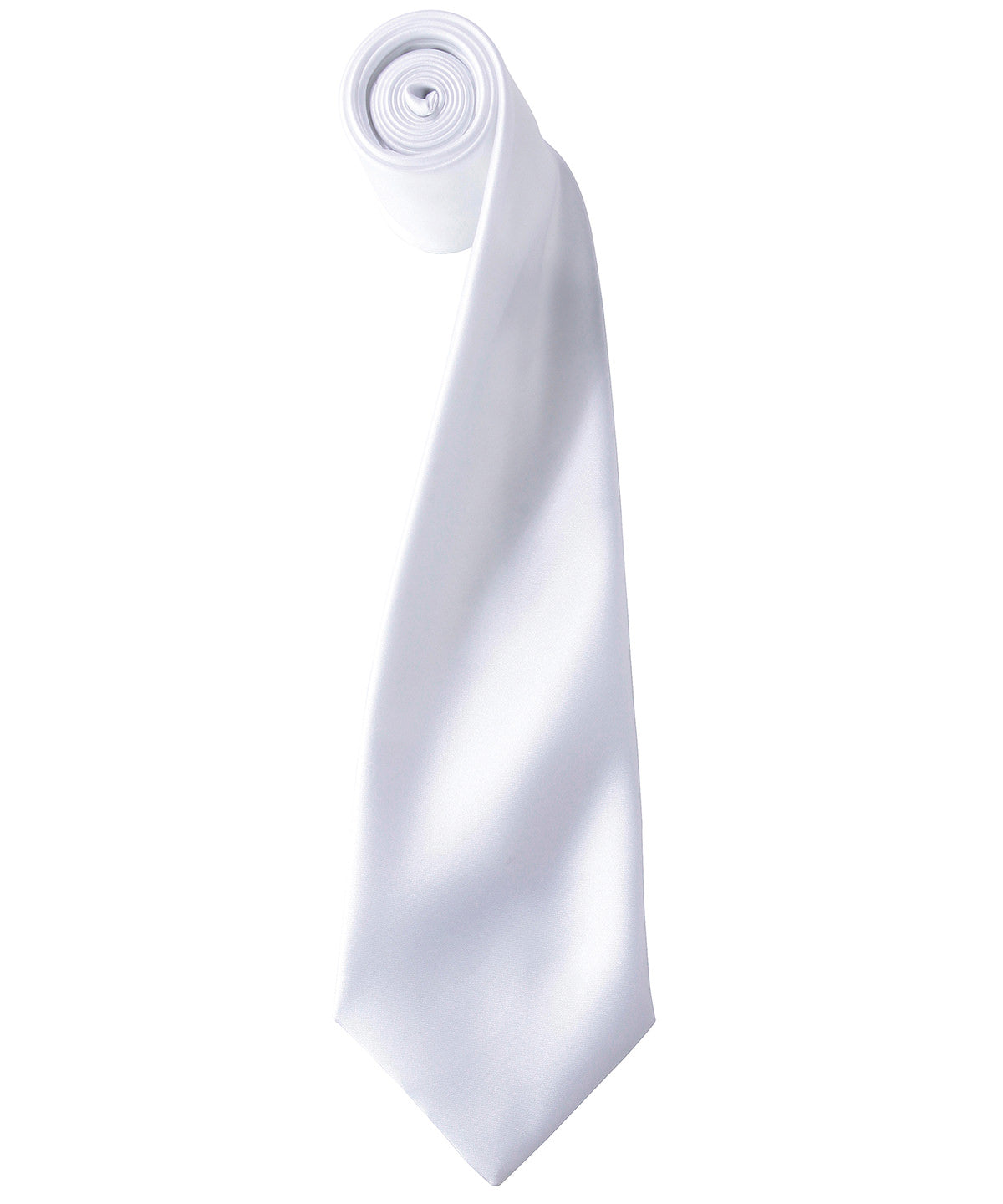 'Colours' satin tie - White