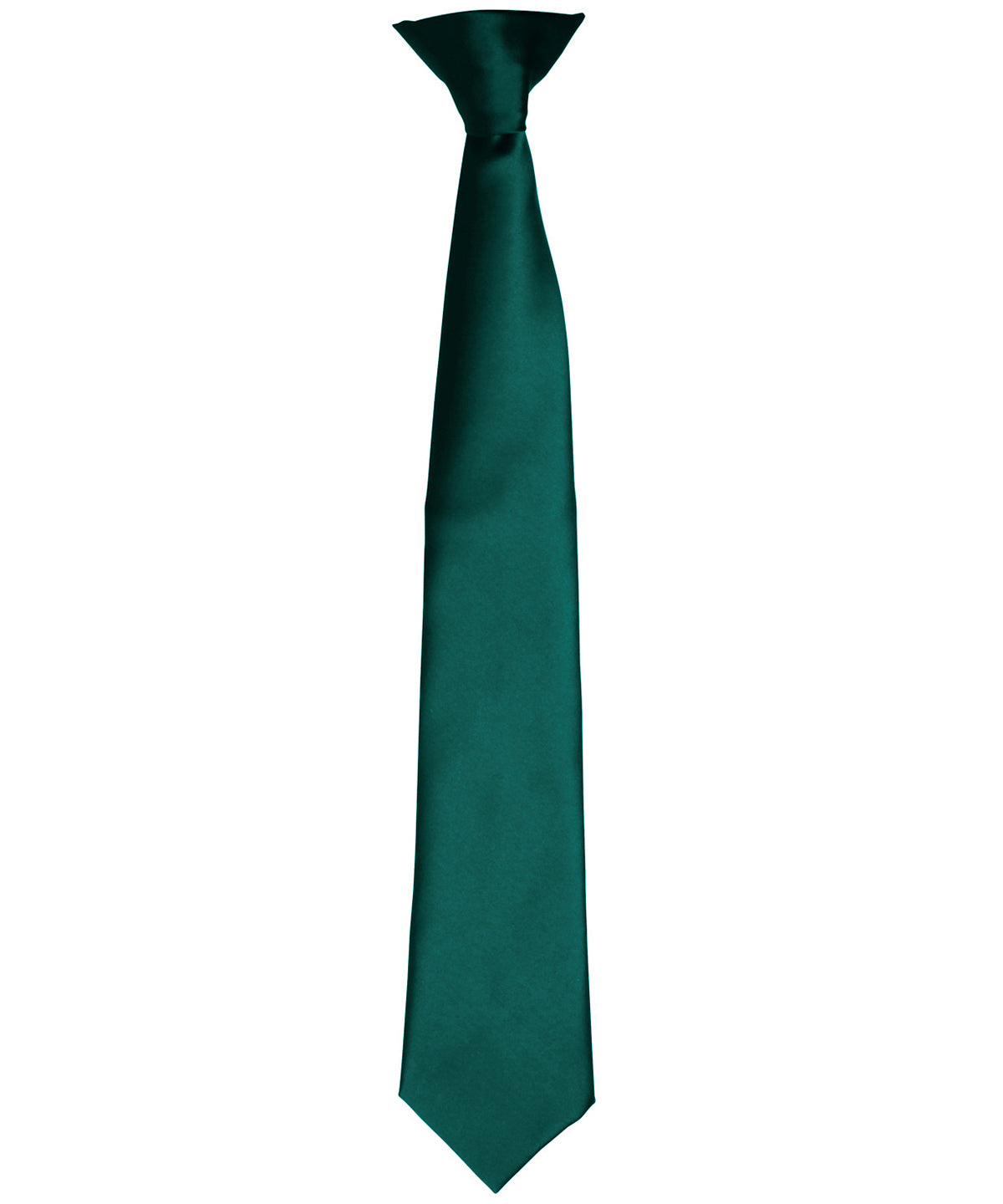 'Colours' satin clip tie - Bottle