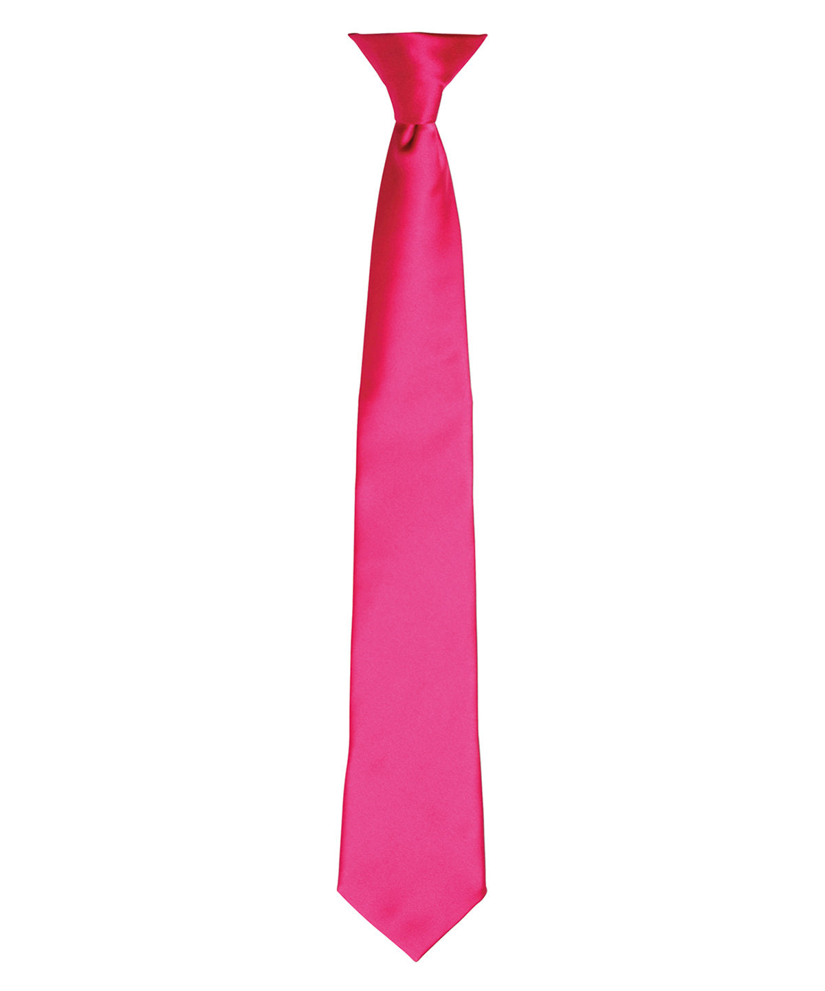 'Colours' satin clip tie - Hot Pink