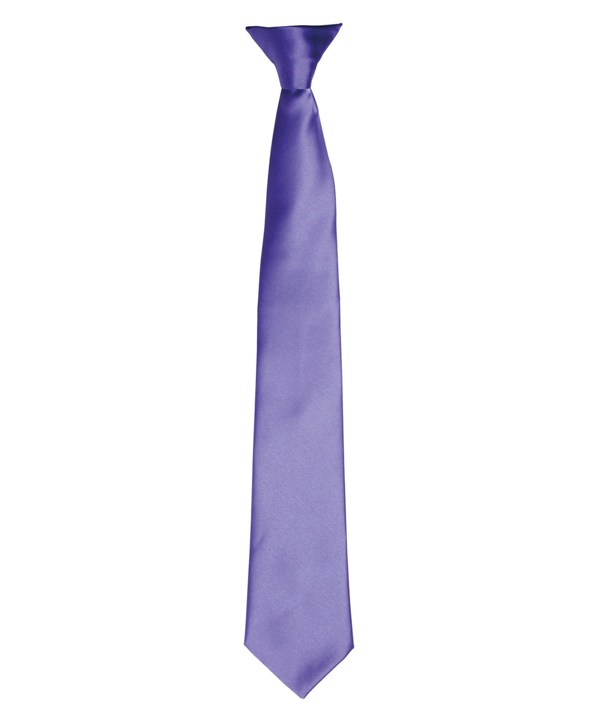 'Colours' satin clip tie - Purple