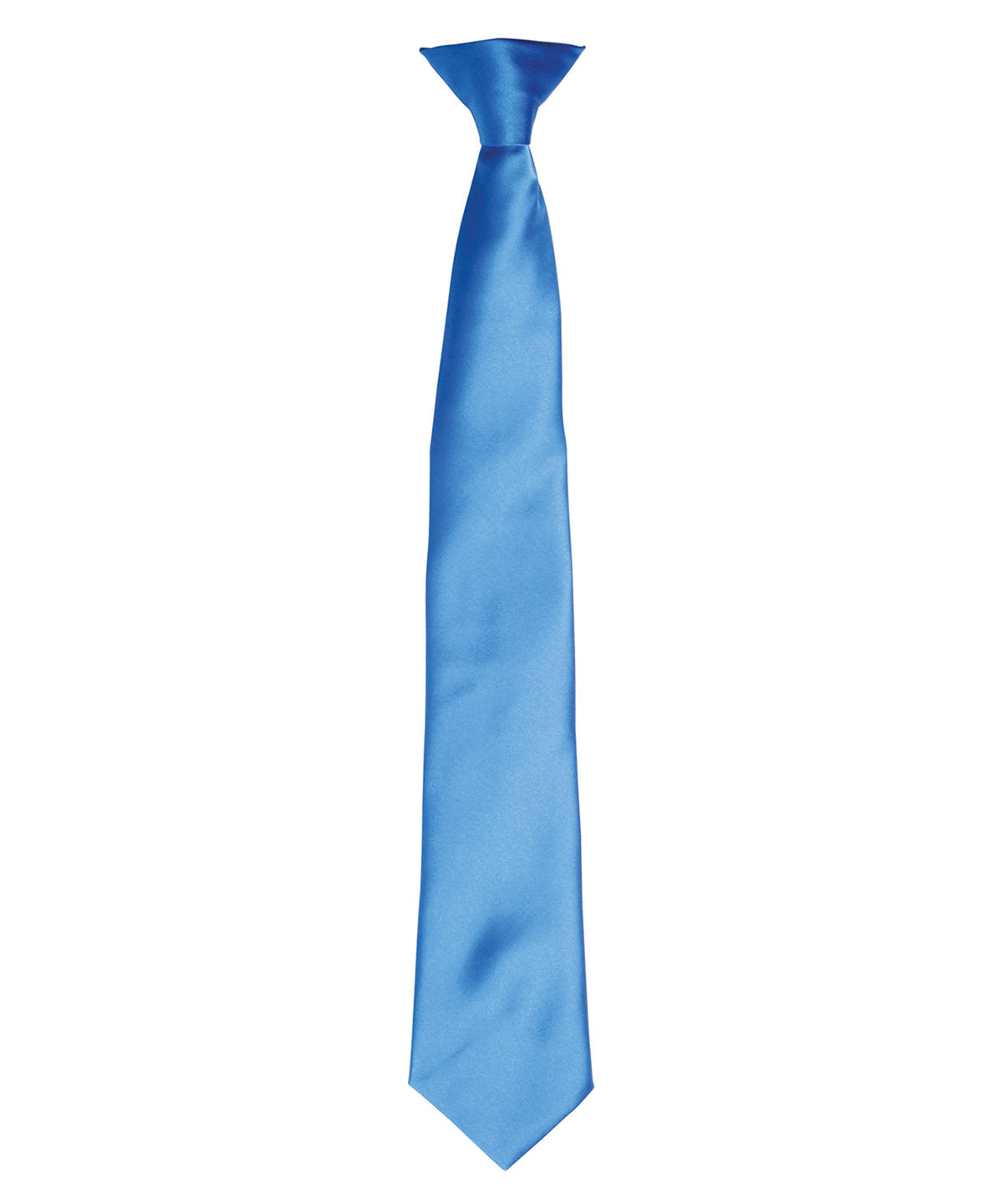 'Colours' satin clip tie - Sapphire