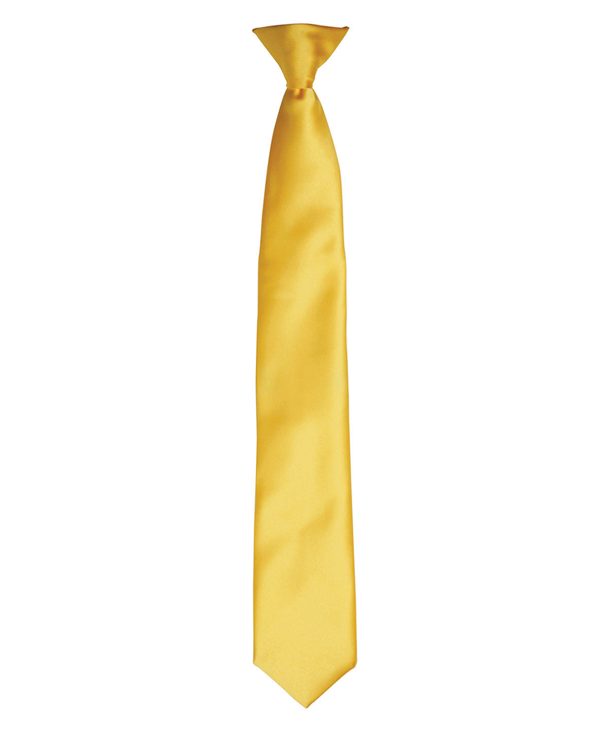 'Colours' satin clip tie - Sunflower