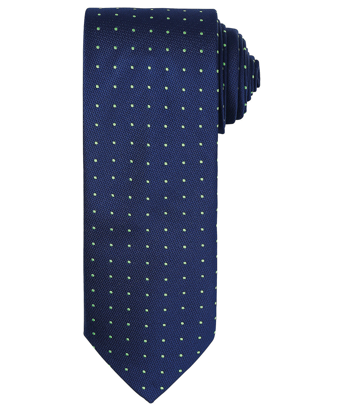 Micro dot tie - Navy/Lime